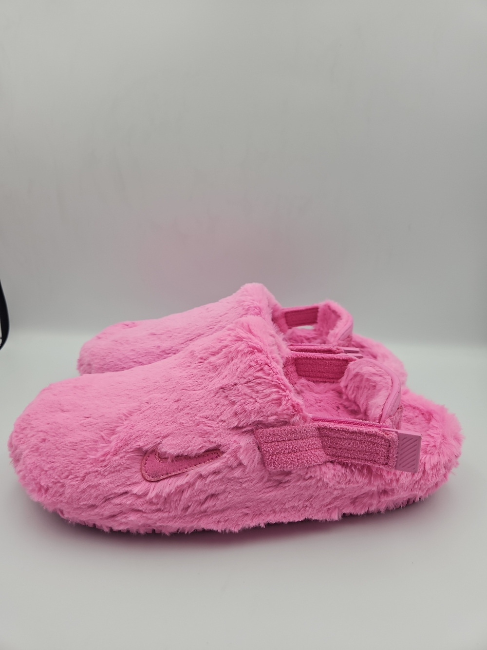 Nike Pink Fuzzy Slide Clog